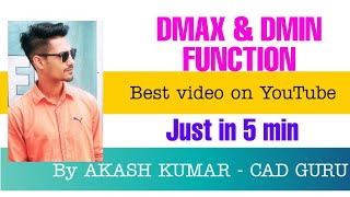 DMAX & DMIN function in MS EXCEL | Basic + Advance | By AKASH KUMAR