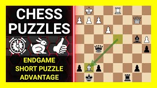 Chess Puzzles to Practice. Themes: Endgame, Short puzzle, Advantage. Learn Chess