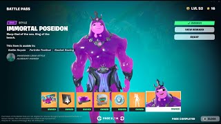 Fortnite | Battle Pass Reward Unlock | Page 6 | Immortal Poseidon | Outfit Unlock | Preview | C5S2.