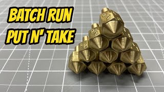 Batch Run of Put N' Take game pieces - Learning how to make batch runs of several parts on the lathe