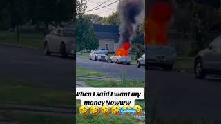 Man burns car. Then threatens to burn house🔥😳