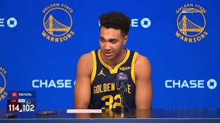 Trayce Jackson-Davis Postgame Interview | Golden State Warriors lose to Miami Heat 114-102