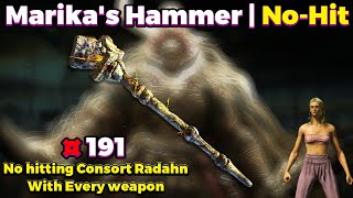 Marika's Hammer | No Hitting Consort Radahn With Every Weapon 191/420 | Elden Ring