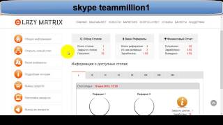 Lazy-Matrix новый доходный проект на полном автомате Обзор кабинета и возможностей