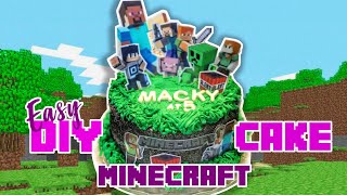 EASY DIY MINECRAFT CAKE | MINECRAFT CAKE DECORATING TUTORIAL | STEP BY STEP BAKING | By Intri's TV