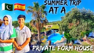 SUMMER TRIP at a Private Farm House| Barcelona| Spain| Vlog| 🇪🇸| DIYA AND BRO.