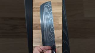 Damascus San Mai Chef's Knife (Nakiri, 7.1") with Curly Maple by David Hoehler