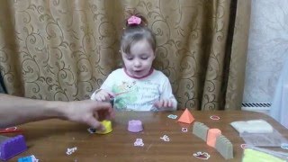 Кинетический Песок Строим Замок из Песка Kinetic Sand Building sand castle