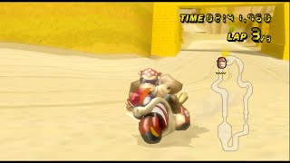 Mario Kart Wii Time Trial - Funky Kong - Dry Dry Ruins マリオカートWii タイムトライアル - ファンキーコング - カラカラいせき