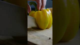 Satisfying Yellow Capsicum Cutting  #shorts #cuttingskills