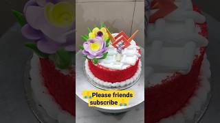 Red velvet cake decorating ideas/#cake #making #redvelevet #viral #trending #ytshorts #shorts