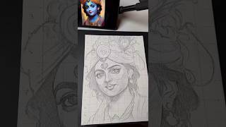 Shree Krishna Drawing, #shorts #drawing #art #krishna