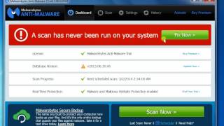 New user inter face of Malwarebytes Anti Malware v2