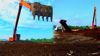 Ternyata Begini Cara Pembuatan Lahan Pertanian Tanah Gambut‼️Excavator Long Arm