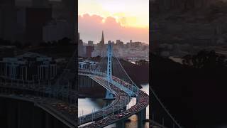 Oakland/San Francisco Bay Bridge 😍| Evening view.#shorts #oakland #sanfrancisco #baybridge