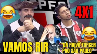 😂😂VAMOS RIR REAÇÕES SÃO PAULINAS - VEXAME CONTRA O VASCO VASCO 4 X 1 SÃO PAULO