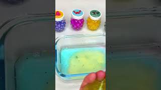 Satisfying Video I How To Make A Rainbow Lollipop Bath good With Glitter Slime ASMR 1