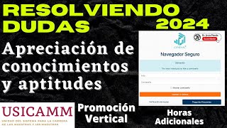 ✅USICAMM 🚩Promoción VERTICAL y HORAS adicionales 2024 💙detalles del examen que debes acreditar