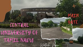 Central University of Tamil Nadu (CUTN)  Beautiful Palm-Lined Main Entrance & Surrounding Views 🌴