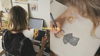 Dépasser le syndrome de l’imposteur, illustration process, avis/doutes à propos d’Etsy 🌞 Studio vlog