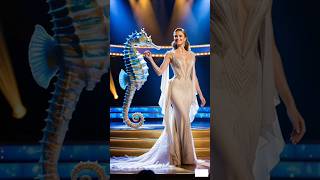 A woman performs a fusion with Seahorse on AGT #americangottelent #magic #ai