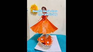 Beautiful barbie dress from plastic bag