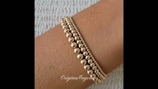 Gold Beads Bracelets Gold Bracelet 14k Gold Bracelet  #bracelet #gold #goldbracelet #weddingday