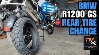 BMW R1200/1250 GS - REAR TIRE INSTALL. No commentary ASMR