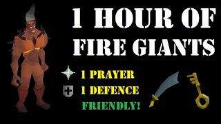 1 Hour of Fire Giants as a Pure (Wilderness Slayer) [85 Ranged] - OSRS