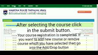 How to Course Registration in New Web Panel -  IIUC