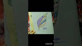 🤍Easy 🔥colourful leaf 🌱mandala art🌸#trendingshorts #artandcraft#viralvideo#mandalaart#drawing#love