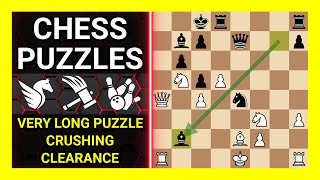 Chess Puzzles to Practice. Themes: Very long puzzle, Crushing, Clearance. Learn Chess