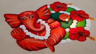 🌸Sankashti Chaturthi🌸Rangoli | Ganesh chaturthi Rangoli design | Ganesha jayanti rangoli