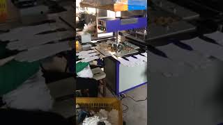 Gloves sublimation printing machine, 4station.