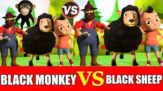 Baa Baa Black Sheep Song vs Baa Baa Black Monkey Song | Legendary children's songs