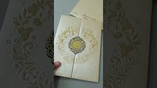 Middle Door Open Style Hardbound Invitation Card With Floral Design | JImit Card | 1045SSCReel