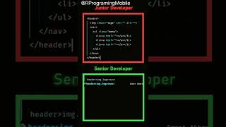 Jusior developer vs Senior developer Make a shortcut code  likes Senior developer #html #css #js