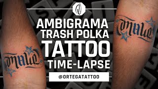 LETTERING TATTOO TIME-LAPSE #025 | AMBIGRAMA COLOR