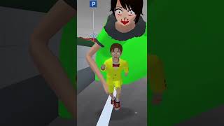 Cici Kecil Melihat Monster David cr:‪@seventosix76‬ Sakura school simulator part 3 #shorts #trending