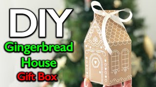 🎄 Christmas Gingerbread House Gift Box with template | DIY Christmas Gifts