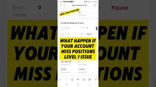 what happen if Your account Miss positions | Level 1 issue | #AITrading