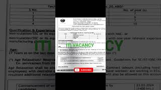 ECIL Vacancy Notification 2024 #shortsfeed #youtubeshorts #shortsviral #jobs #itivacancy #shorts