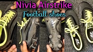  Nivia Airstrike Football shoes Full review in hindi |Nivia Airstrike Studs, Black/Fluorescent Green