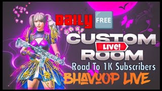 DAILY FREE CUSTOM ROOM BGMI ROAD To 1K HCBxBhavuOp BGMI LIVE @BhavuOpLive