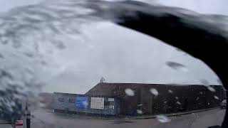 Huge Wave Strikes Coastal Wall in Newlyn, Cornwall and Drenches Passing Vehicle - 1537872