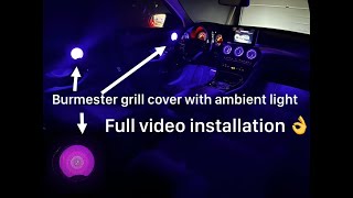 W205 Burmester speakers cover with ambient light install,  DIY, Mercedes Benz from      2014-2021