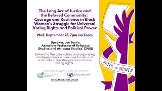 "The Long Arc of Justice and the Beloved Community" by Joy Bostic, CWRU Sept 23, 2020