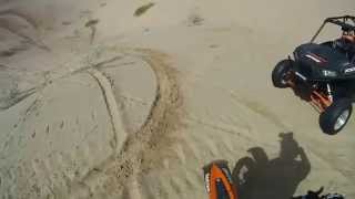 Sharp Turns in Sand Dunes on KTM 250xc