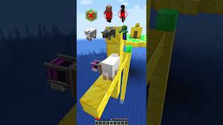 MINECRAFT : PARKOUR VS DIFFERENT MOBS🤯 WAIT FOR IT.. (はいよろこんで) #minecraft #shorts