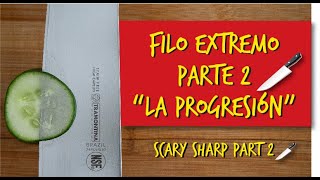 Afilado de cuchillo  a filo extremo 2: La progresión🔥🔪🍅  Scary sharp